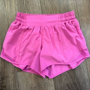 Lululemon hotty hot shorts, size 4 pink